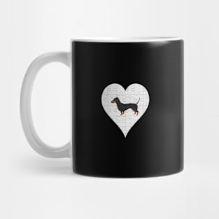 Dachshund Heart Jigsaw Pieces Design - Gift for Dachshund Lovers Mug